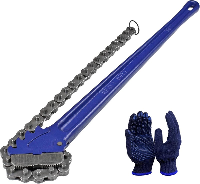 KARRYTON 36" Chain Pipe Wrench 4.3" - 7.5" Pipe Diameters, 30" Chain Length Max Breaking Load 15000Lbs, Heavy Duty Plumbing Tool for Pipe Installation, Oil Fields Operations and Maintenance - Image 1